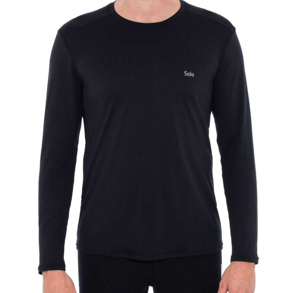 Camiseta Manga Longa Solo Ion UV com Proteção Solar - Masculina - Foto 1