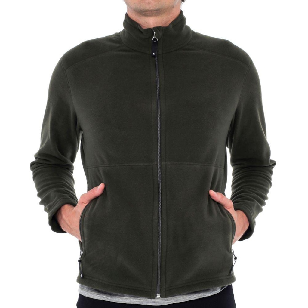 Jaqueta Solo Microfleece II com Zíper - Masculina - Foto 1