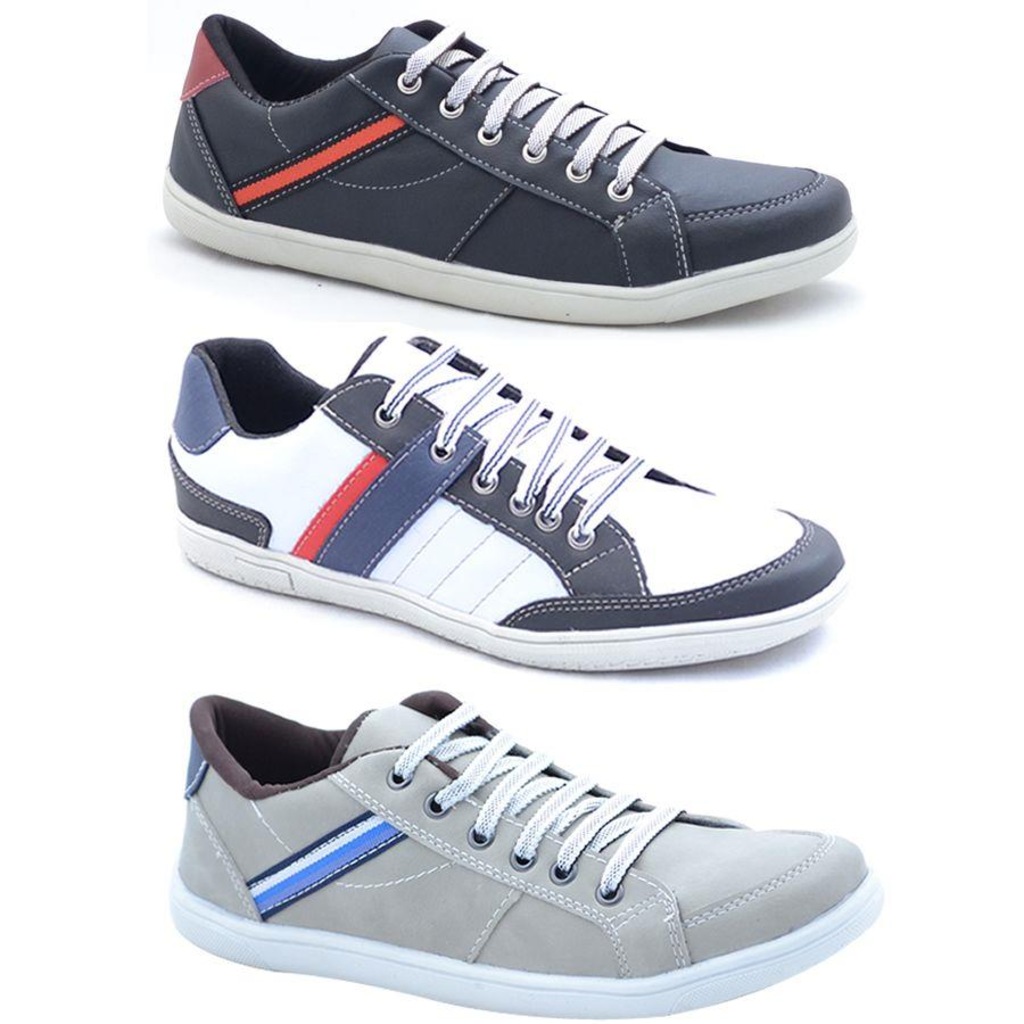 Kit Sapatênis Stop Calçados DK com 3 Pares - Masculino - Infantil - Foto 1