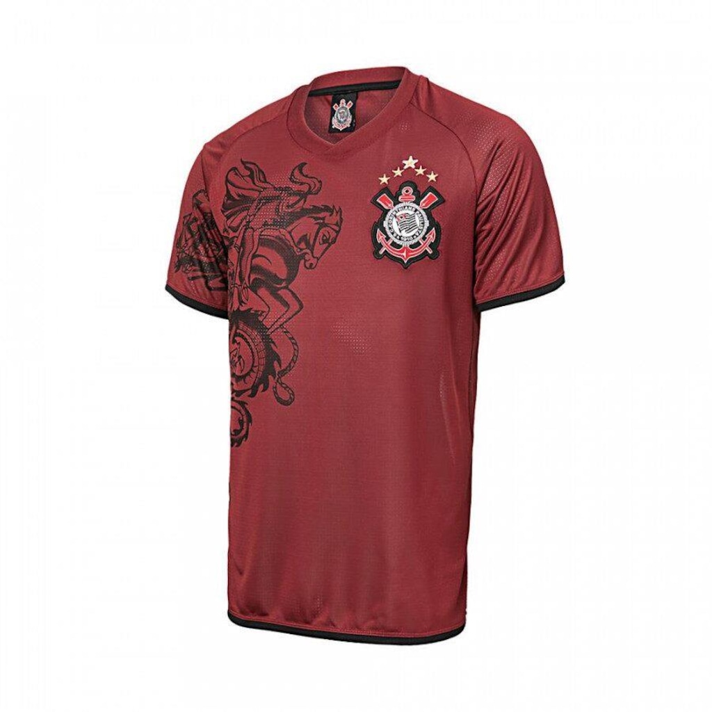 Camiseta do Corinthians Retrô Gol 2011 Grená - Masculina - Foto 1