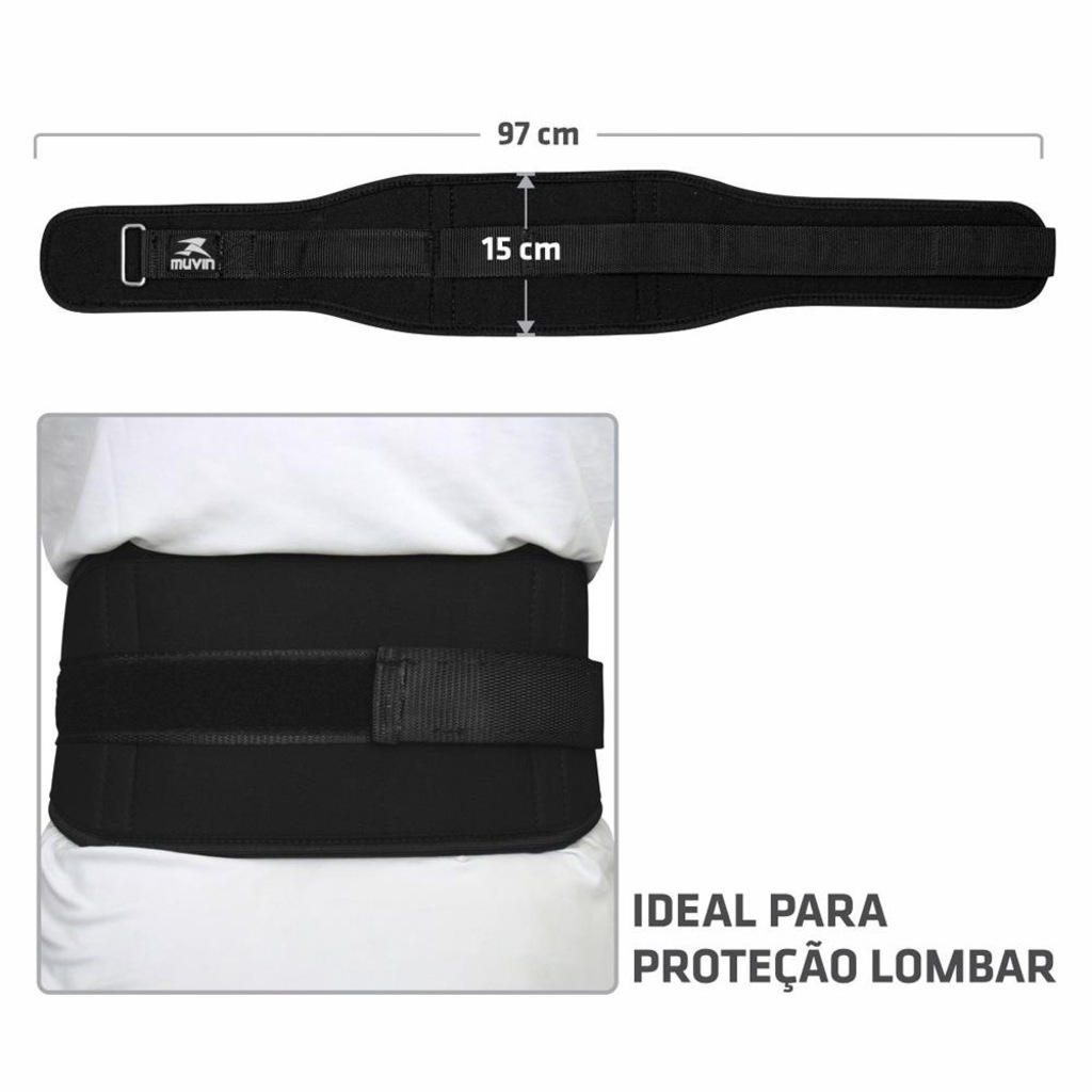 Cinturão de Musculação Muvin CMS-100 - Adulto - Foto 2
