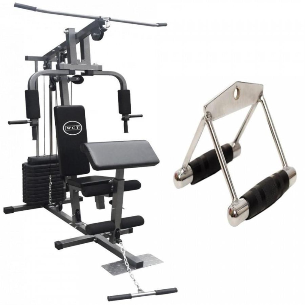 Kit Estação de Musculação WCT Fitness com 80 kg + Puxador - Foto 1