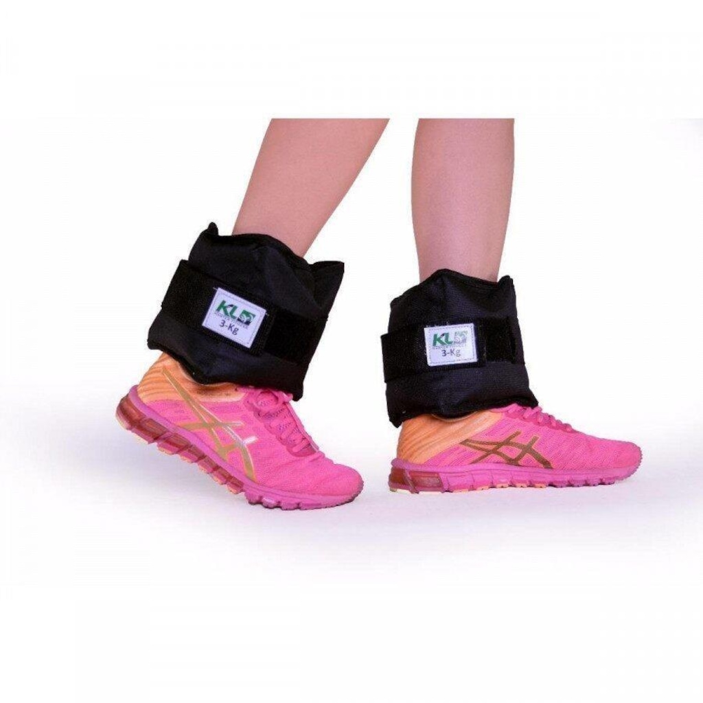 Imagem 2 do produto Caneleira Tornozeleira KL Master Fitness Peso - 3 Kg - Par