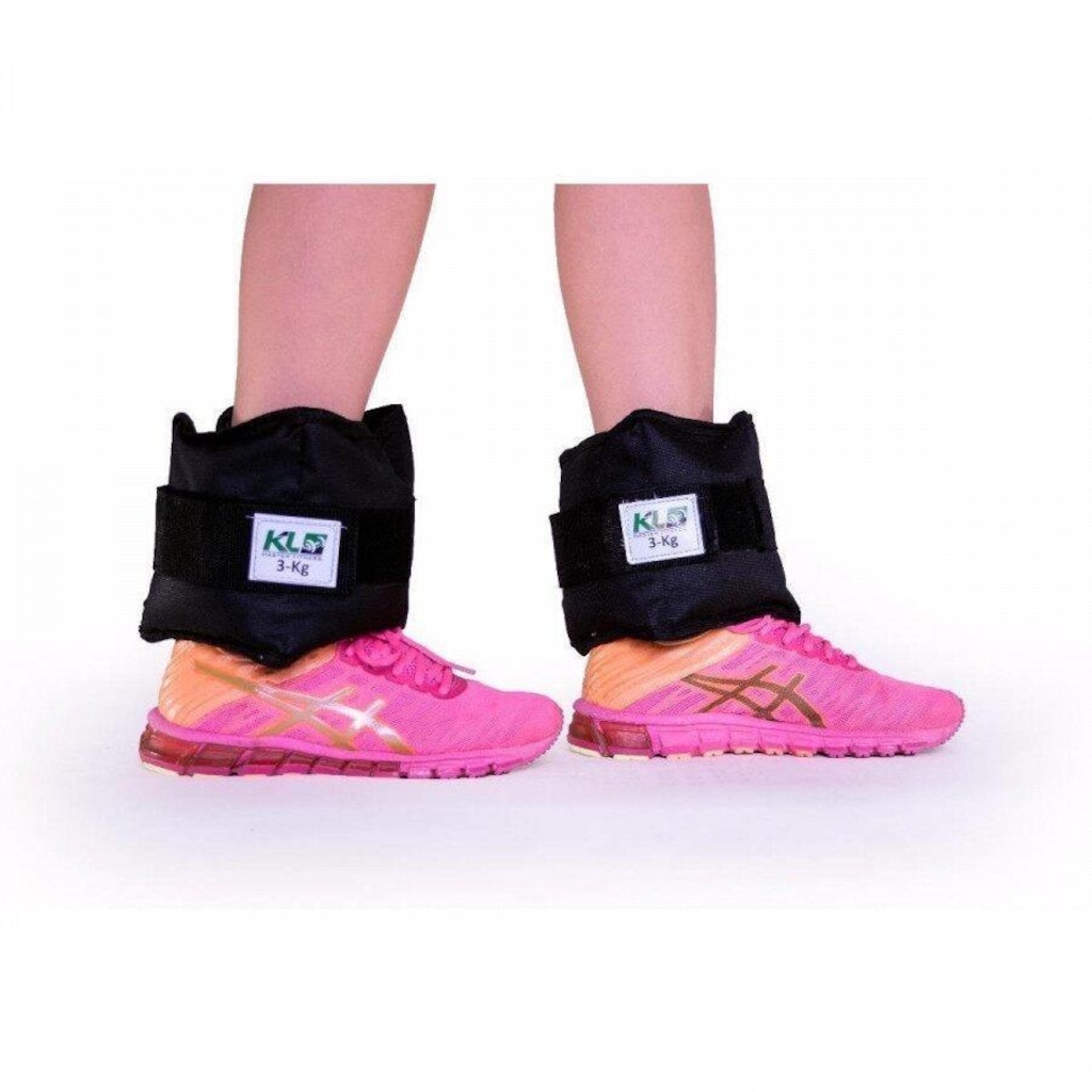 Imagem 3 do produto Caneleira Tornozeleira KL Master Fitness Peso - 3 Kg - Par
