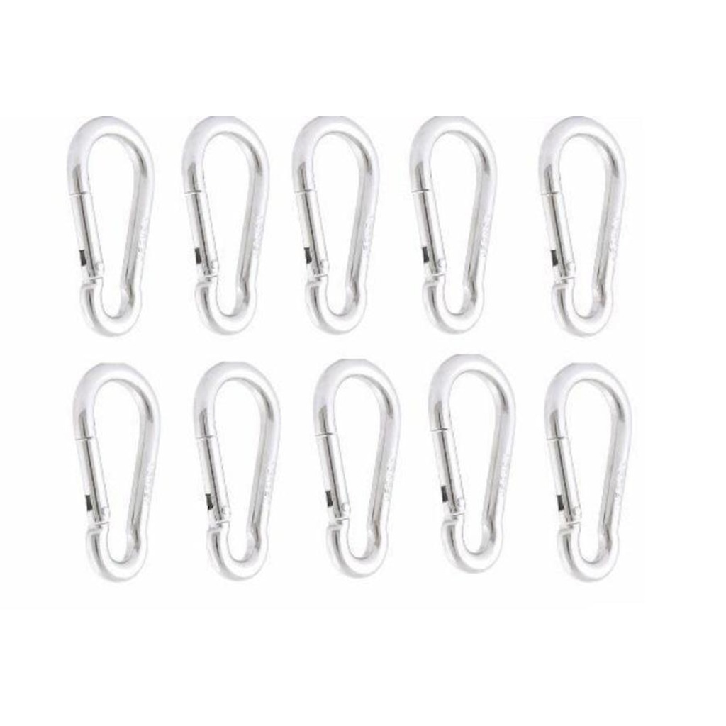 Kit 10 Mosquetão Reparo de Aparelhos Academia Pilates 70 mm