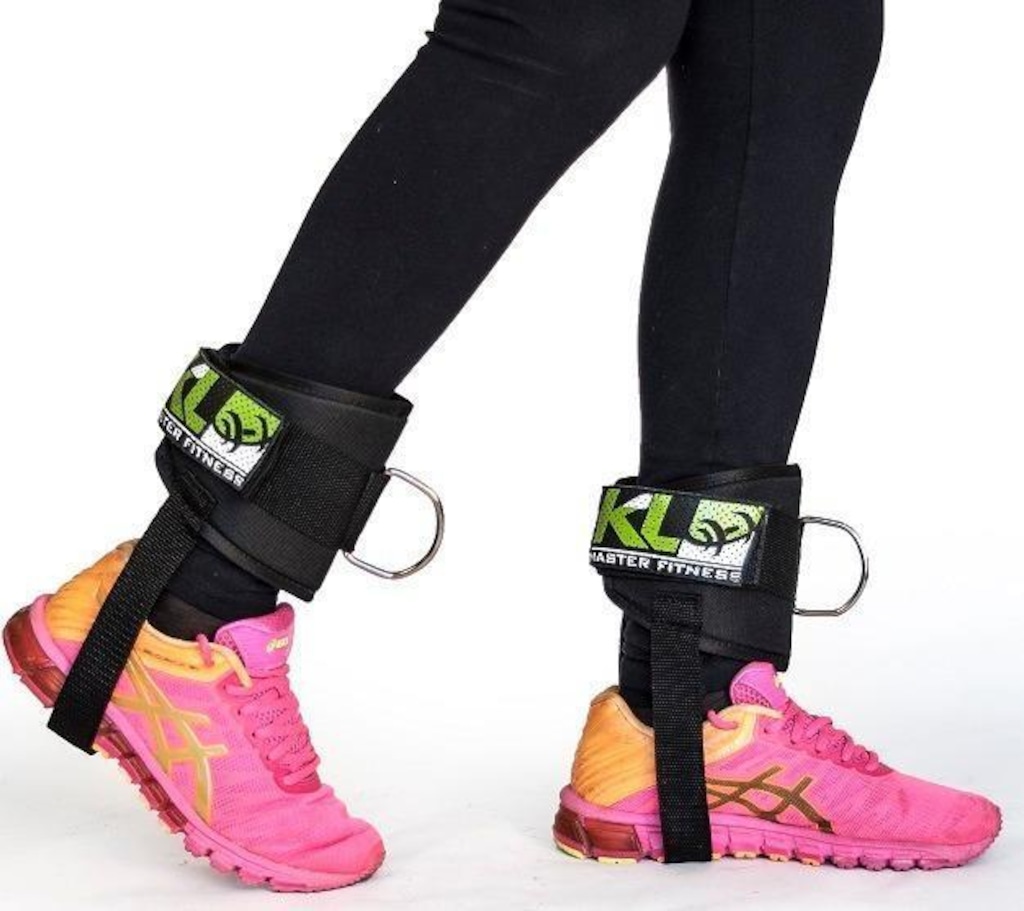 Tornozeleira KL Master Polia Baixa Puxador Glúteo Profissional - Par