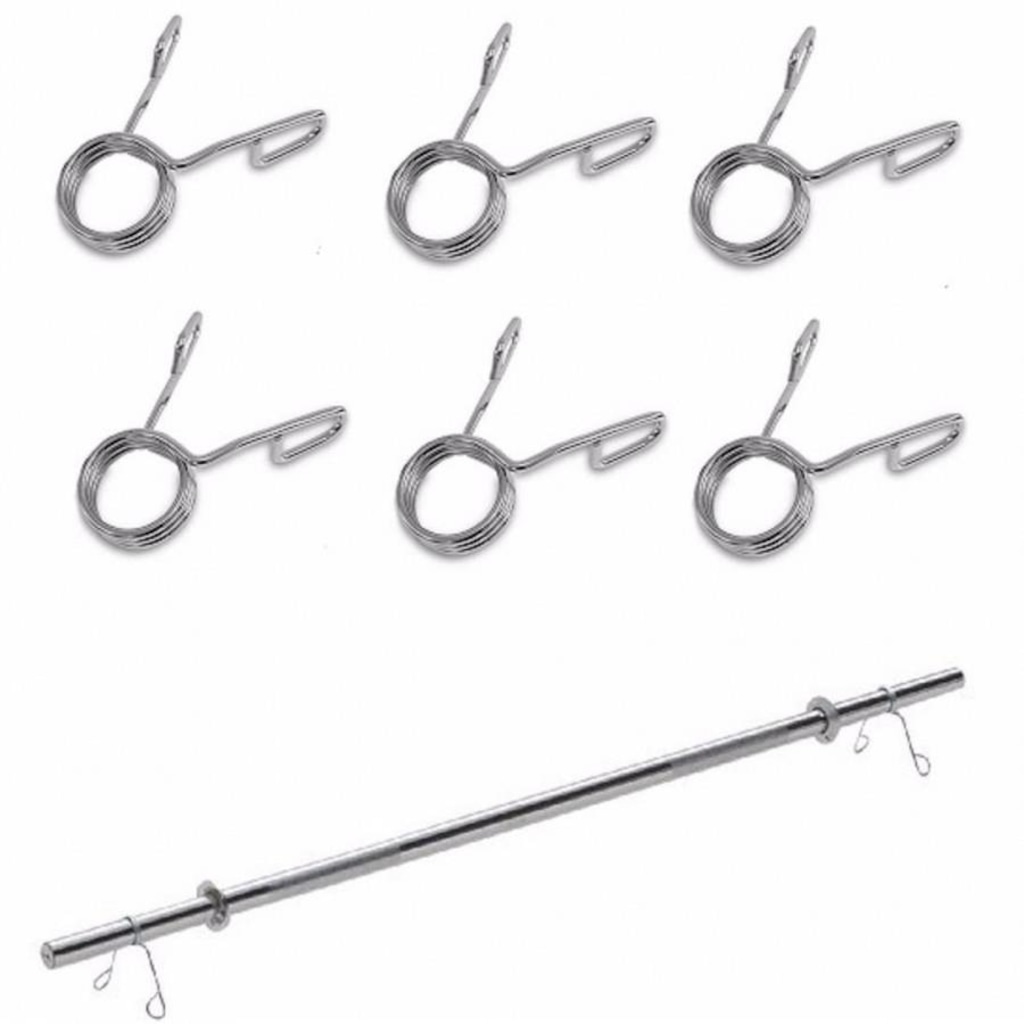 Kit 20 Presilhas Barra Grampo 3 Voltas 28.60 mm Academia