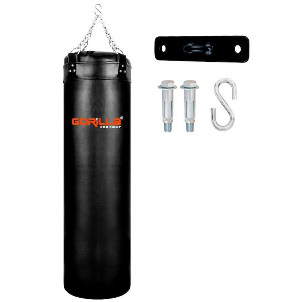Kit Saco de Pancada 120 Cm + Suporte de Teto para Saco Pancada Gorilla