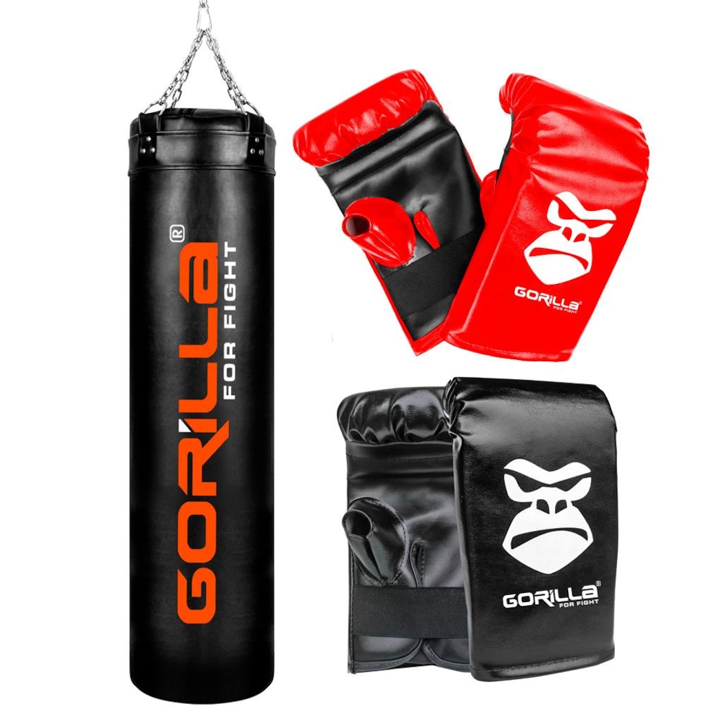 Kit Gorilla Saco de Pancada 160 Cm + 02 Luvas Bate Saco