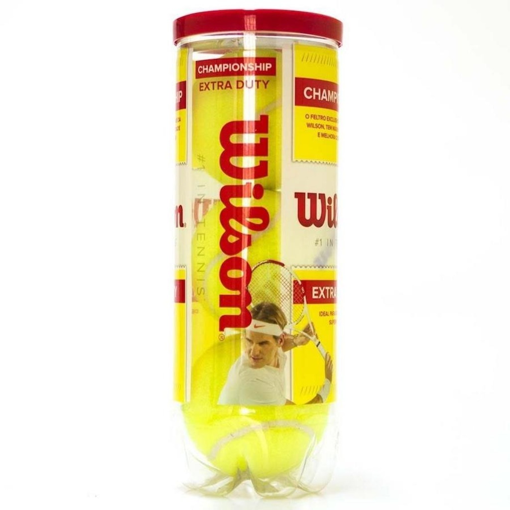 Bola de Tênis Wilson Championship Extra Duty com 3 Bolas - Foto 1