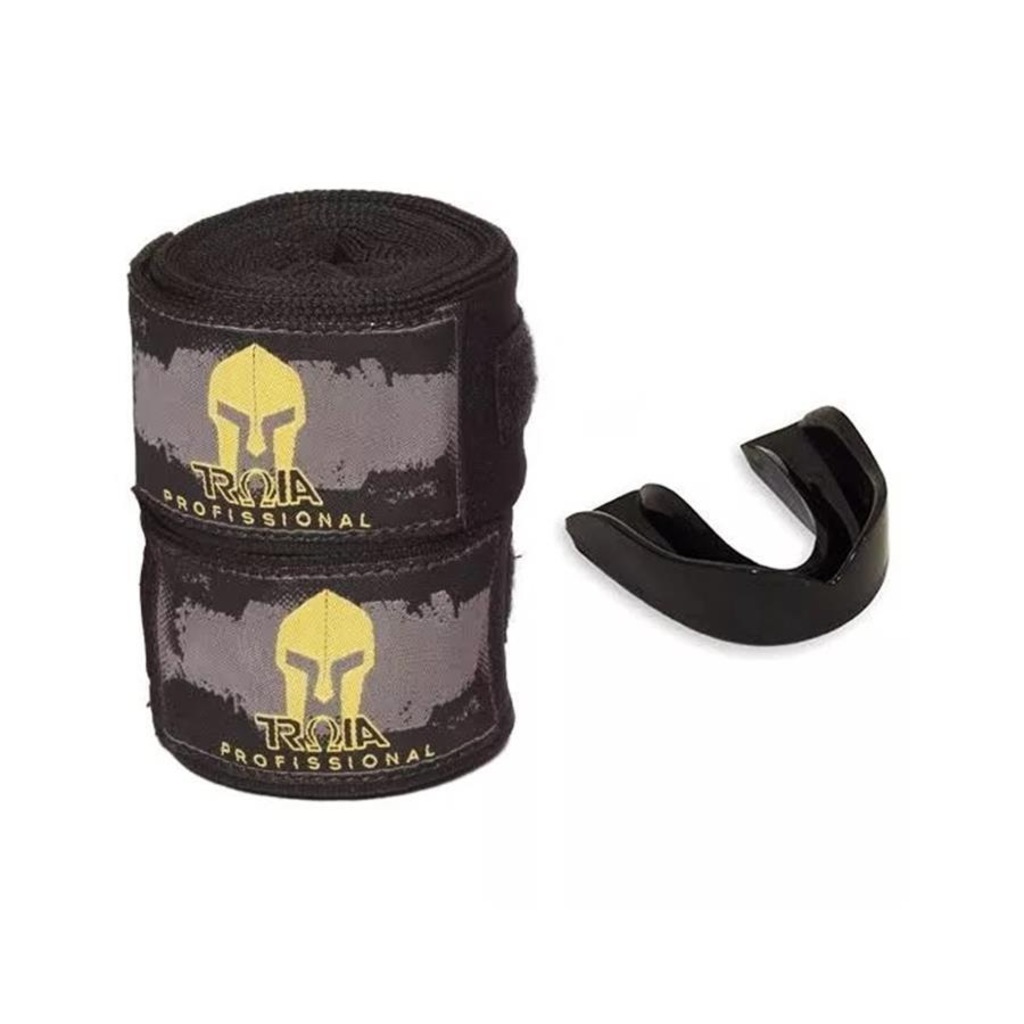 Kit Troia: 1 Bandagem Elástica 3 mts + 1 Protetor Bucal - Foto 1