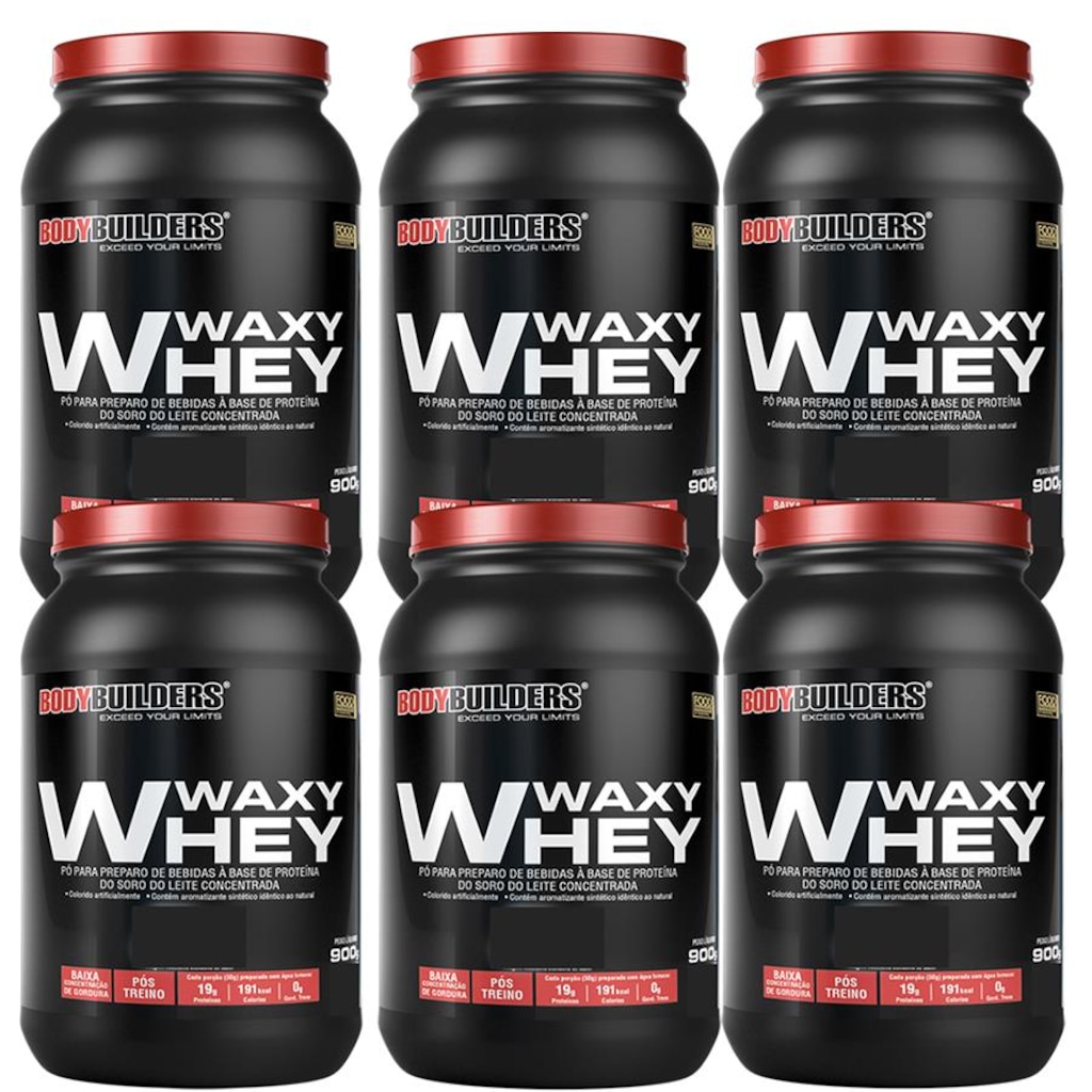 Kit Whey Protein BodyBuilders - Chocolate - 900g - 6 unidades