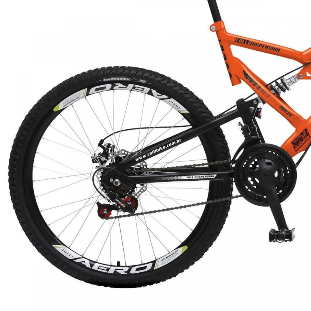 Bicicleta Colli Fulls GPS Freios à Disco Aro 26 com Suspensão Dupla 36 Raios - 21 Marchas - Foto 1