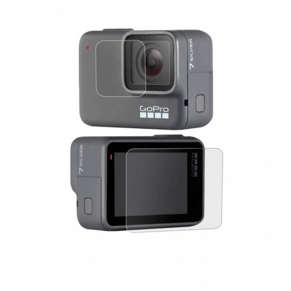 Películas de Vidro Shoot para Lente e LCD GoPro Hero 7 White Silver - Foto 1