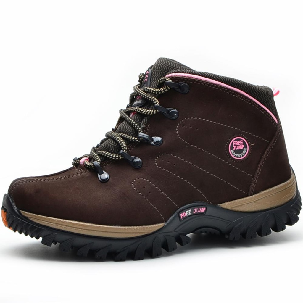 Bota Coturno Free Jump Adventure em Couro - Feminina - Foto 1