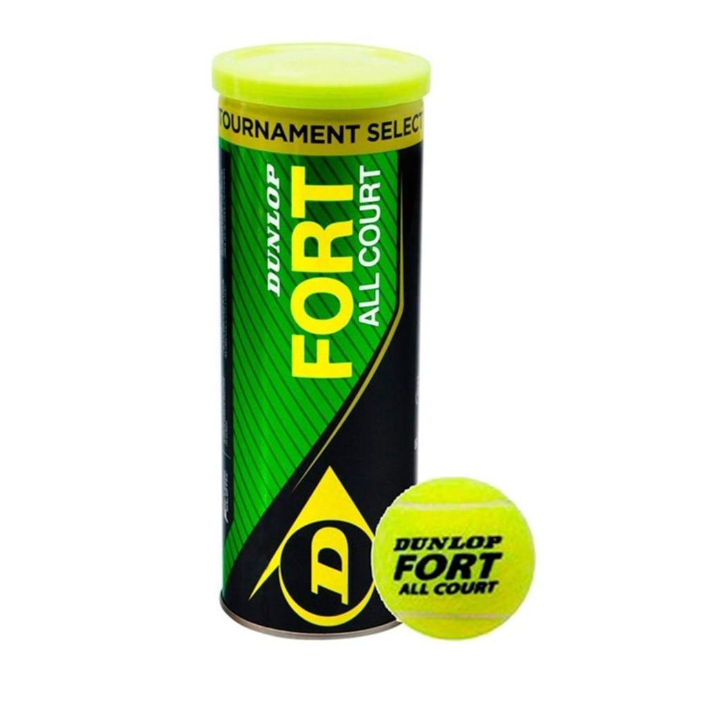 Bola de Tênis Dunlop Fort X 3 All Court - Tubo com 3 Bolas - Foto 1