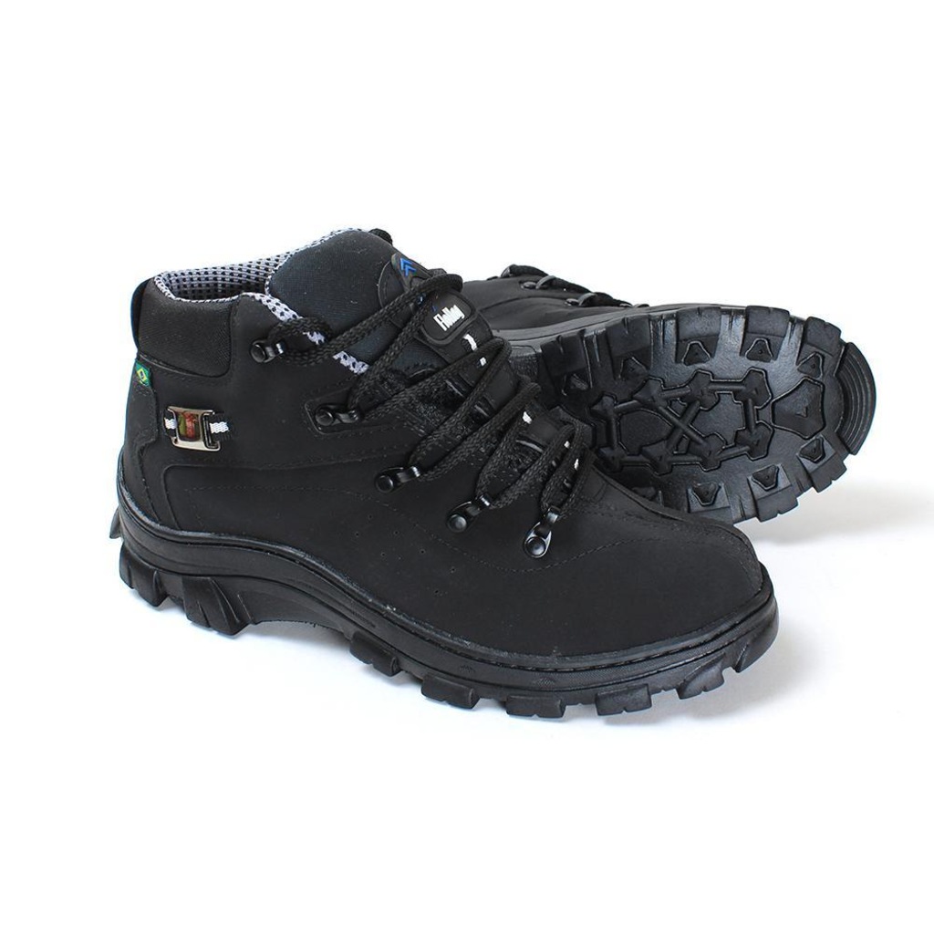 Bota Adventure Coturno Forrado Sola Borracha Macio - Masculina - Foto 1