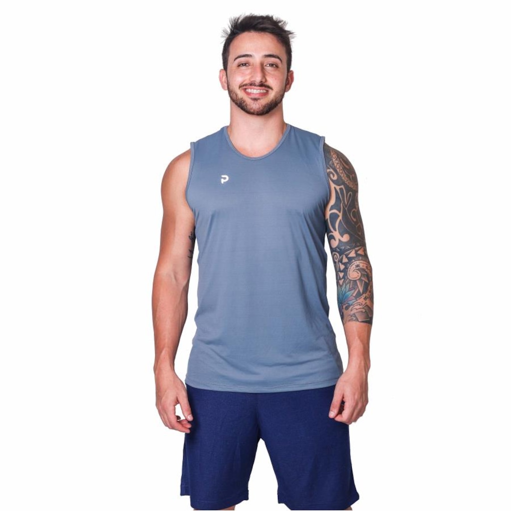 Camiseta Regata Punnto Machão Poliamida - Masculina - Foto 1