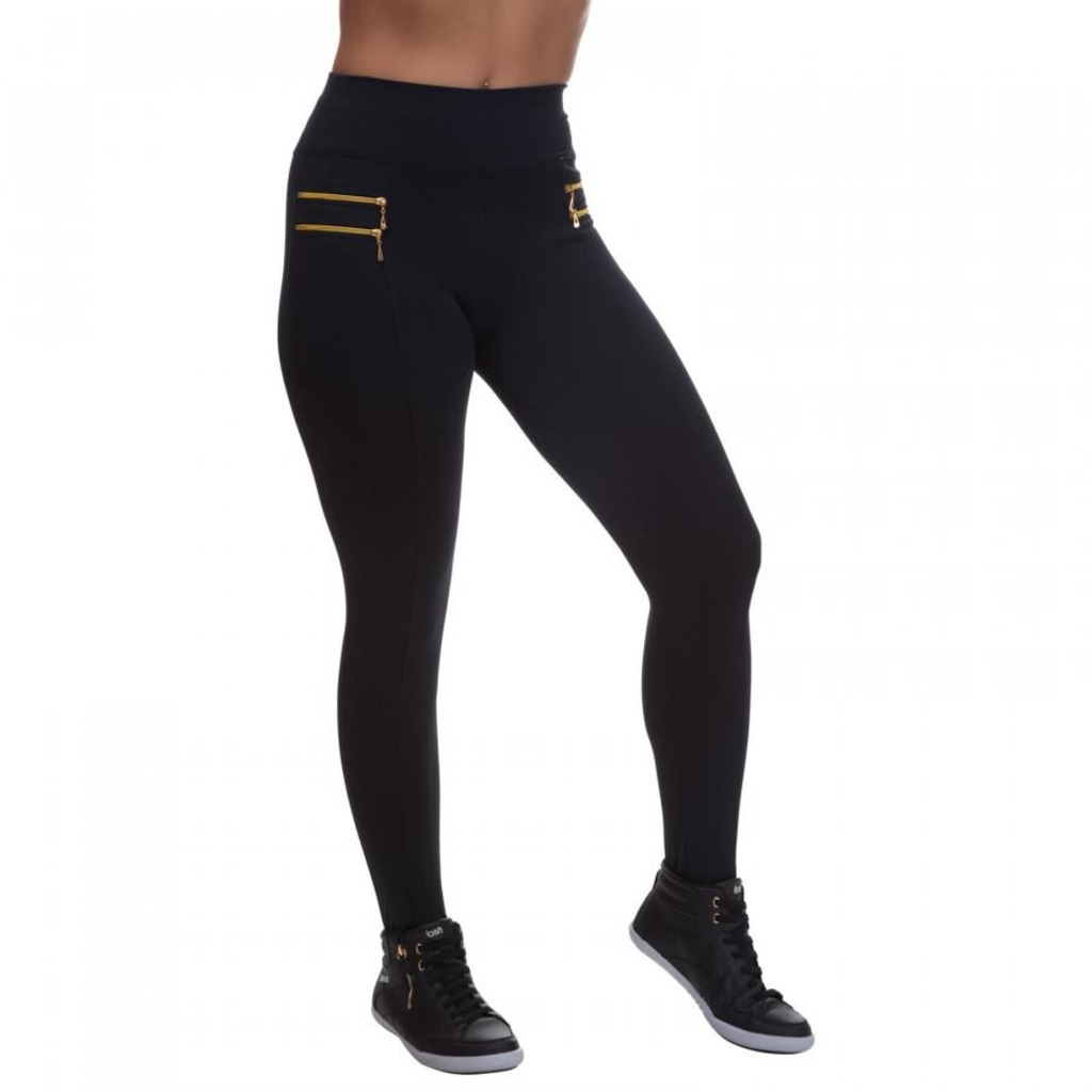 Calça Legging Miss Blessed Montaria Zíper - Feminina - Foto 1
