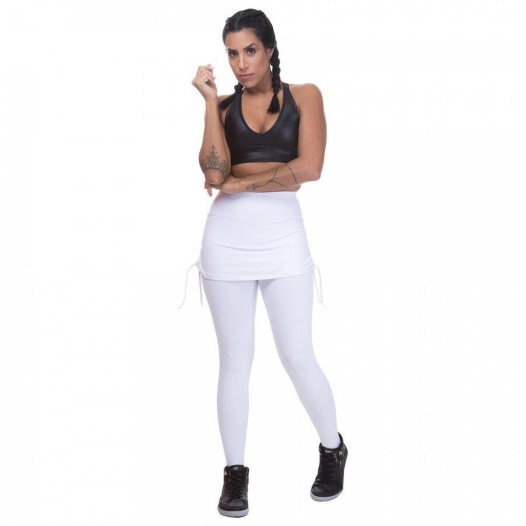 Calça Legging Miss Blessed com Saia Sobreposta - Feminina - Foto 3