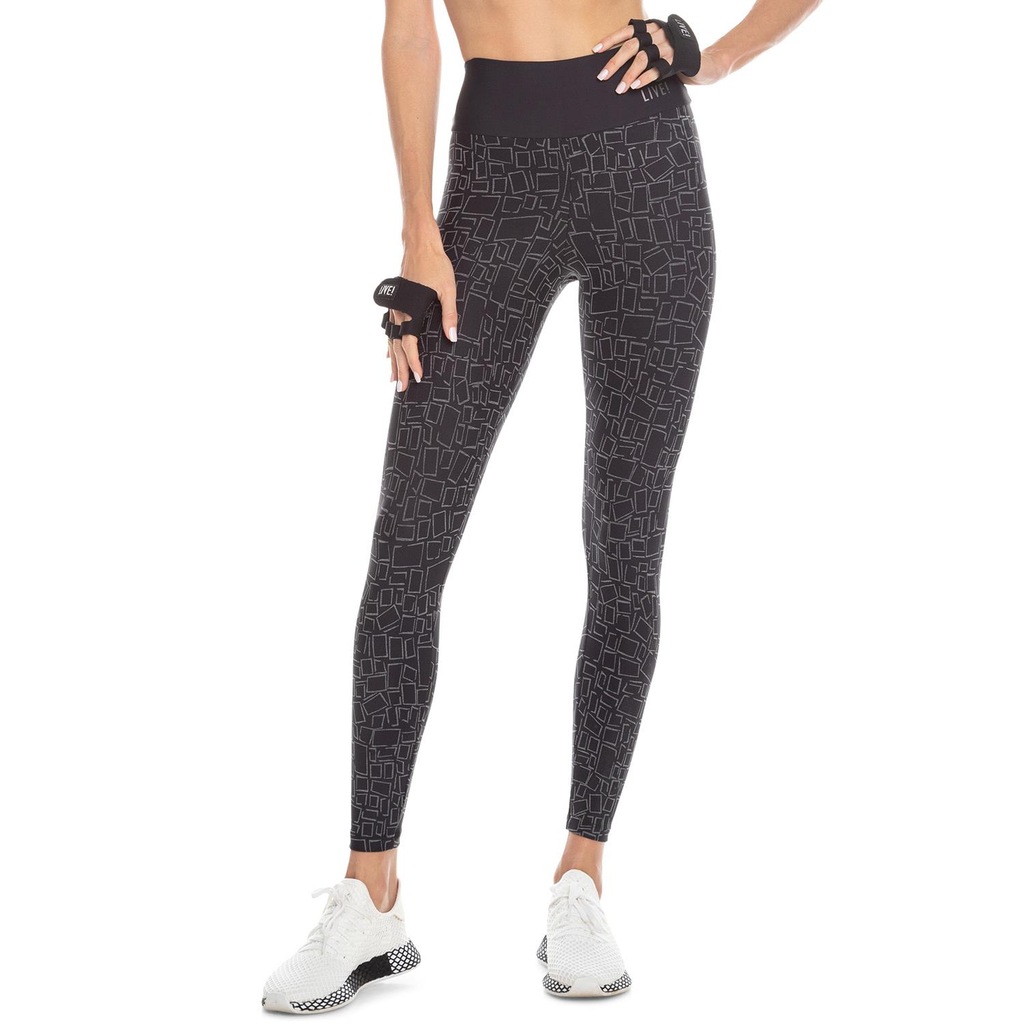 Calça Legging Live! Geometric Full - Feminina - Foto 1