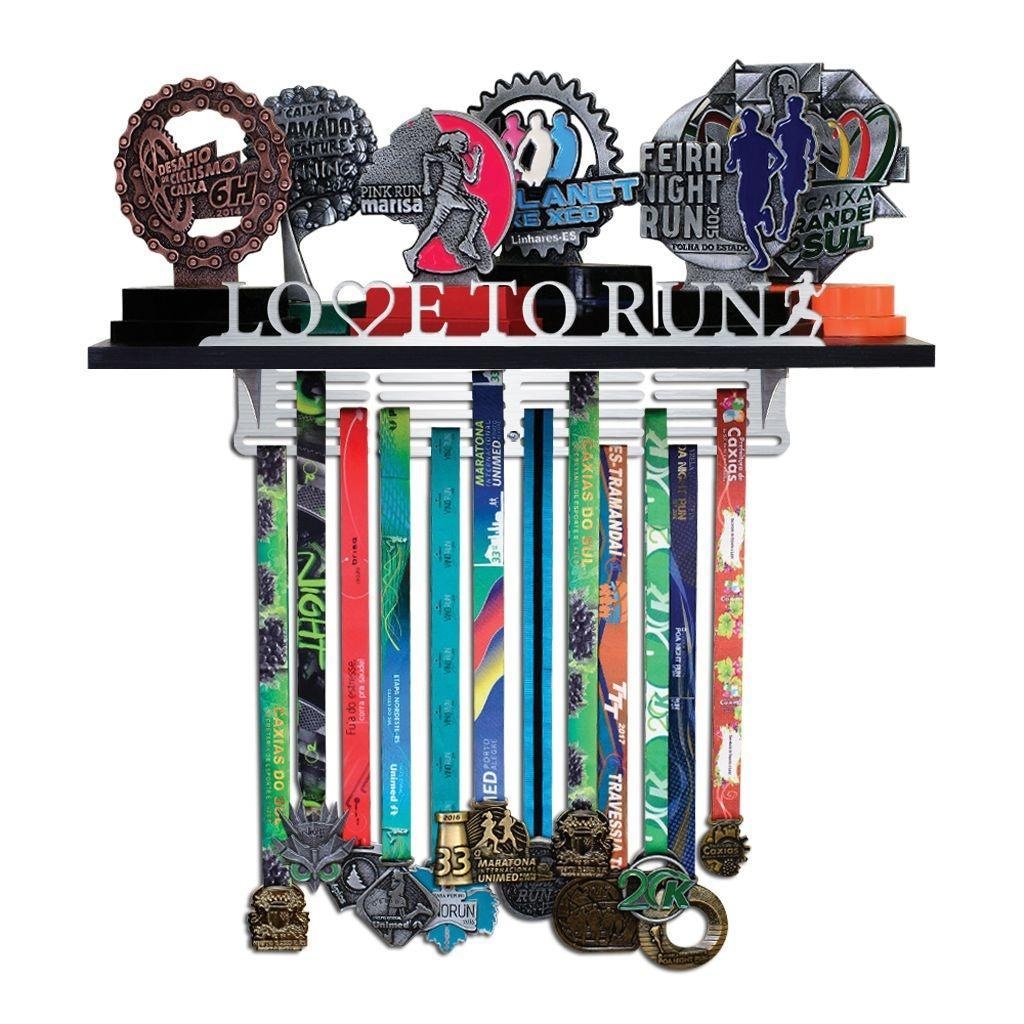 Porta Troféus e Medalhas Win para Corrida Love To Run - Feminino - Foto 1