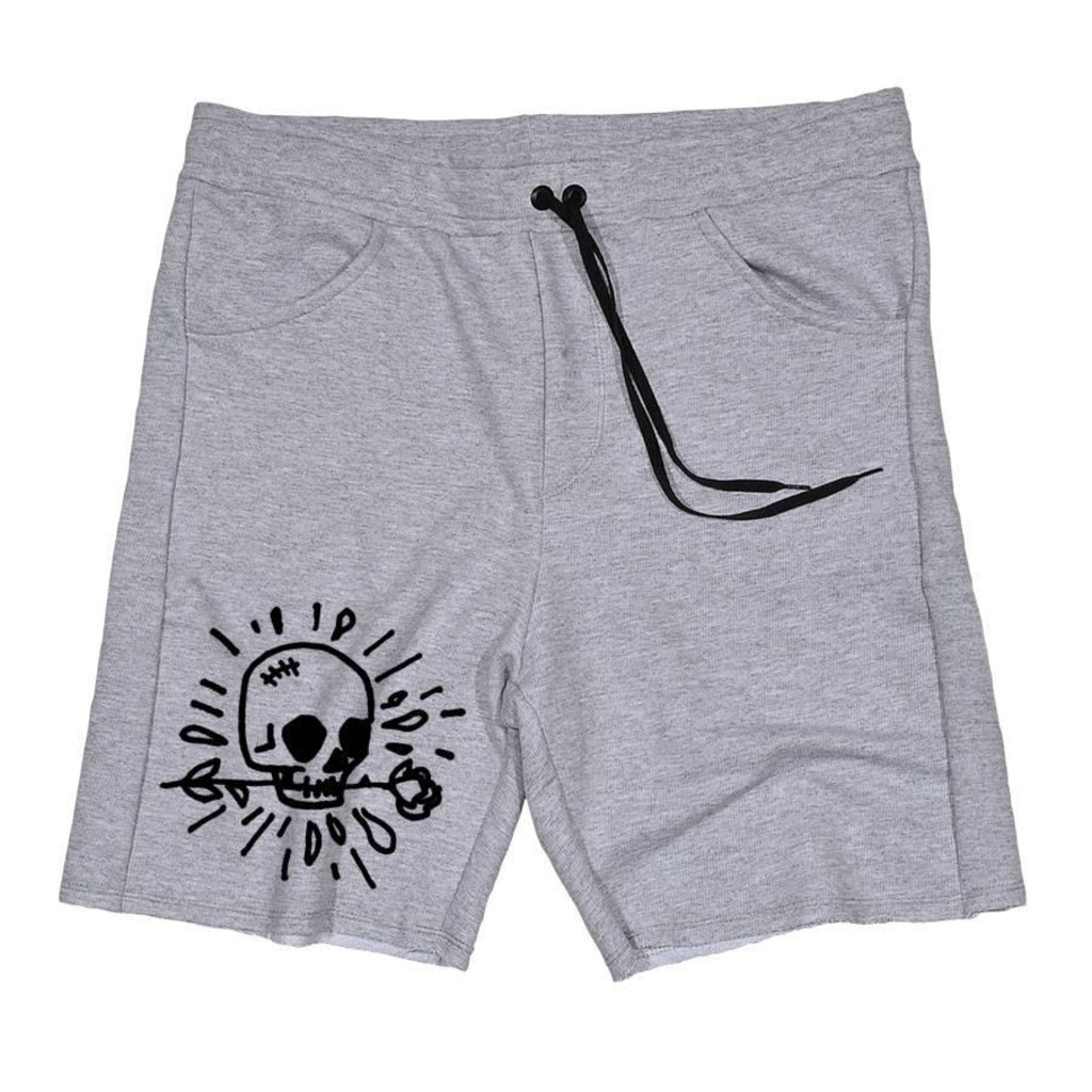 Bermuda Skull Clothing de Moletom Skull Roses - Masculina - Foto 1