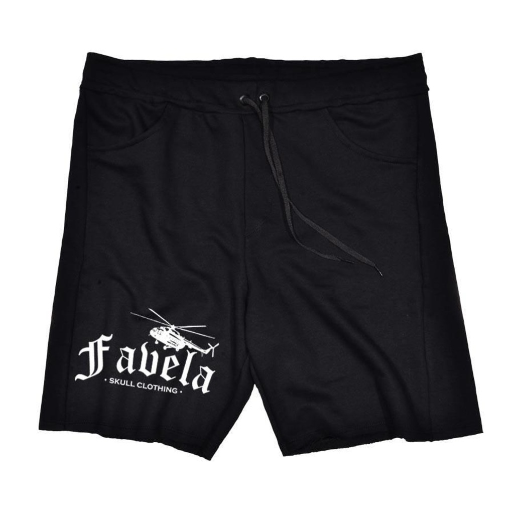 Bermuda Skull Clothing de Moletom Favela - Masculina - Foto 1
