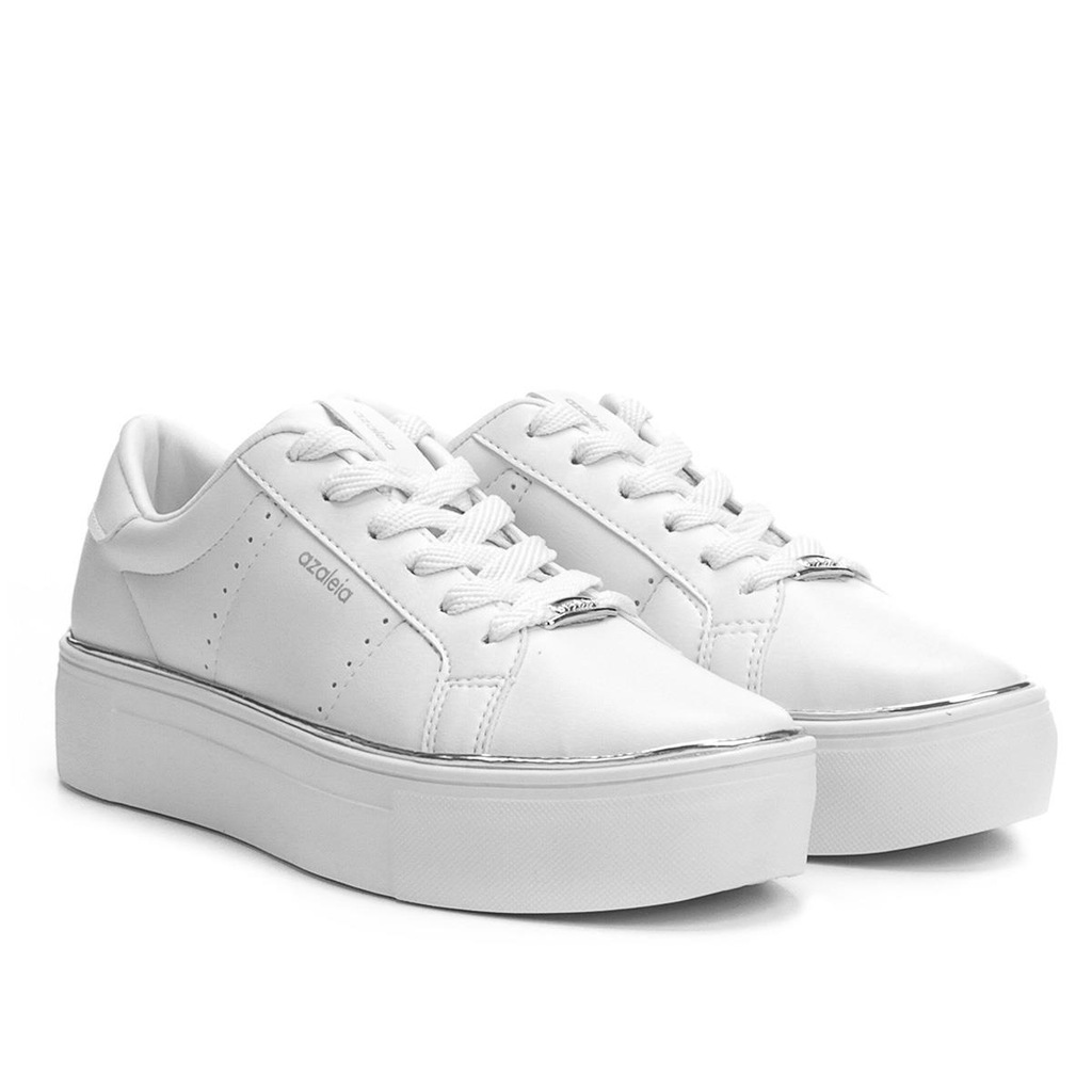 Tênis Azaleia Flatform Friso Metalizado - Feminino - Foto 1