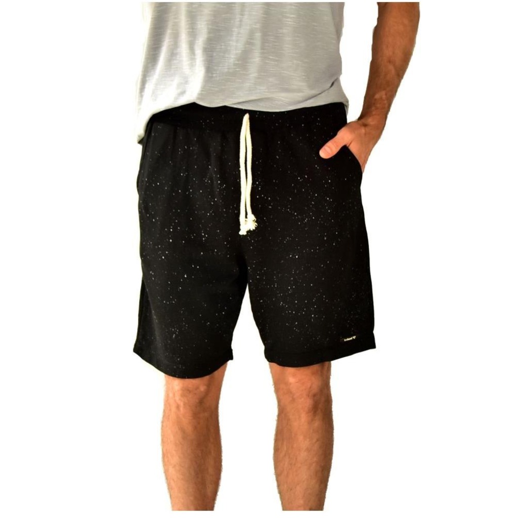 Bermuda de Moletom Brohood Respingos - Masculina - Foto 1
