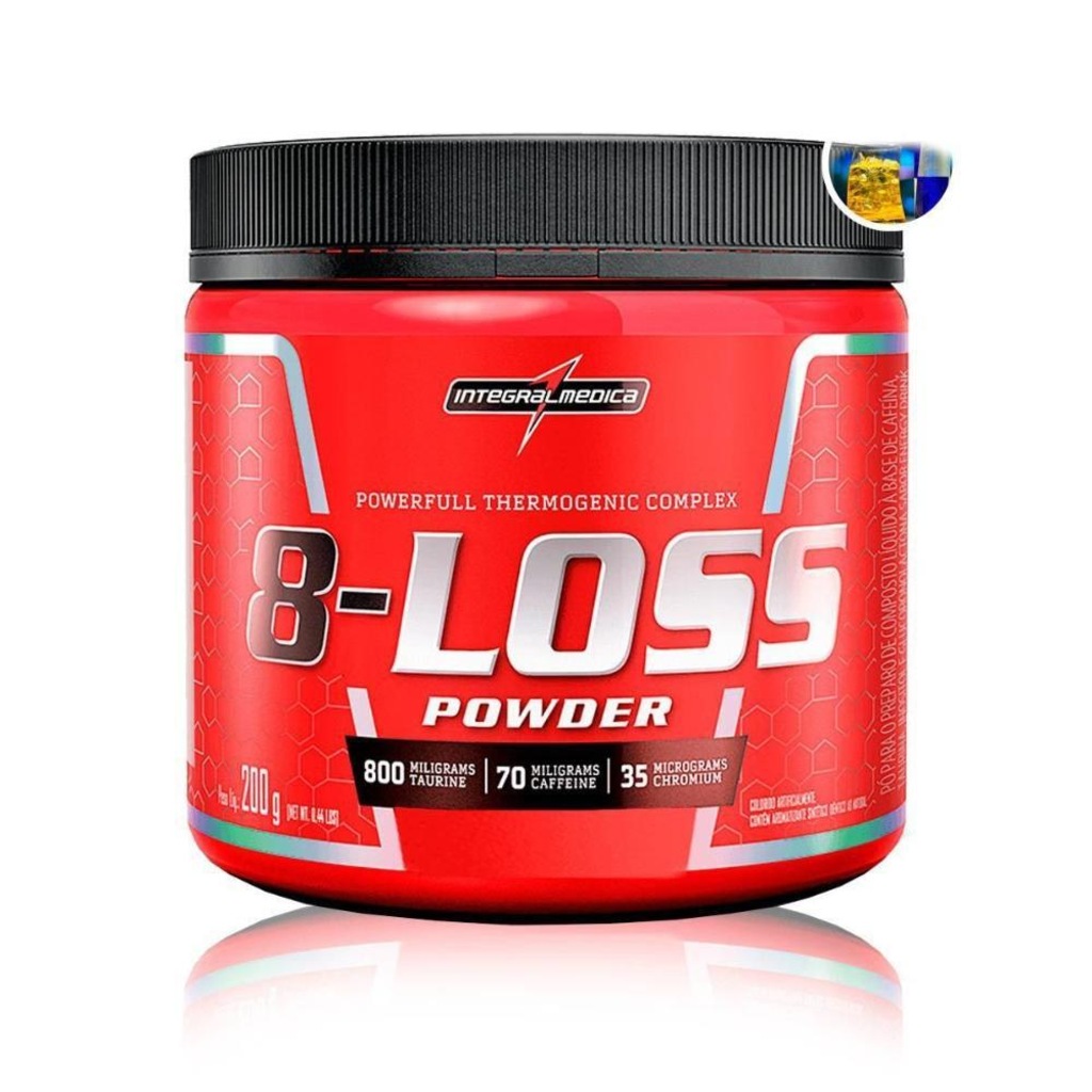 Termogênico Integralmédica 8-Loss Powder Energy Drink - Limão - 300g - Foto 1