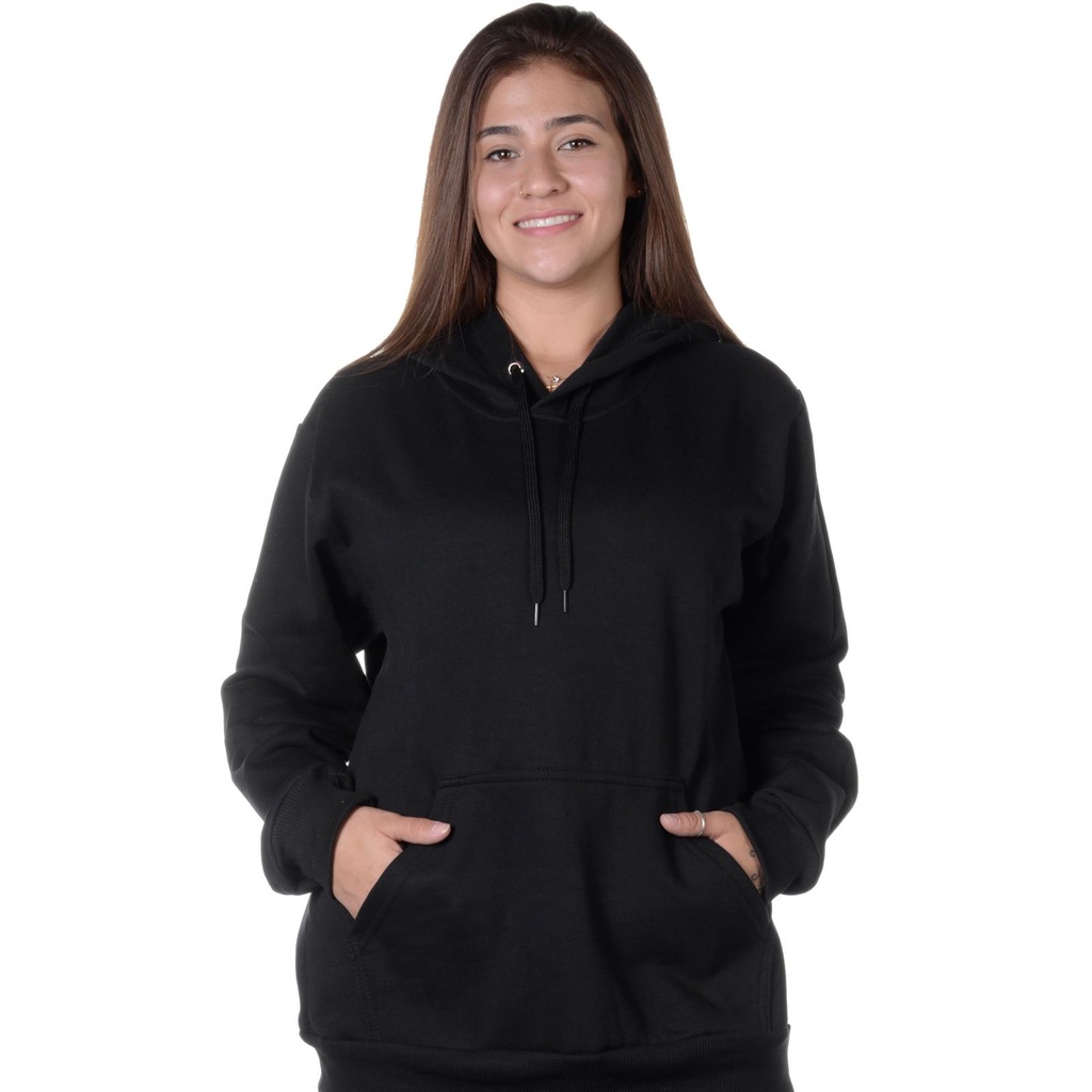 Blusão de Moletom com Capuz Suffix - Feminino - Foto 1
