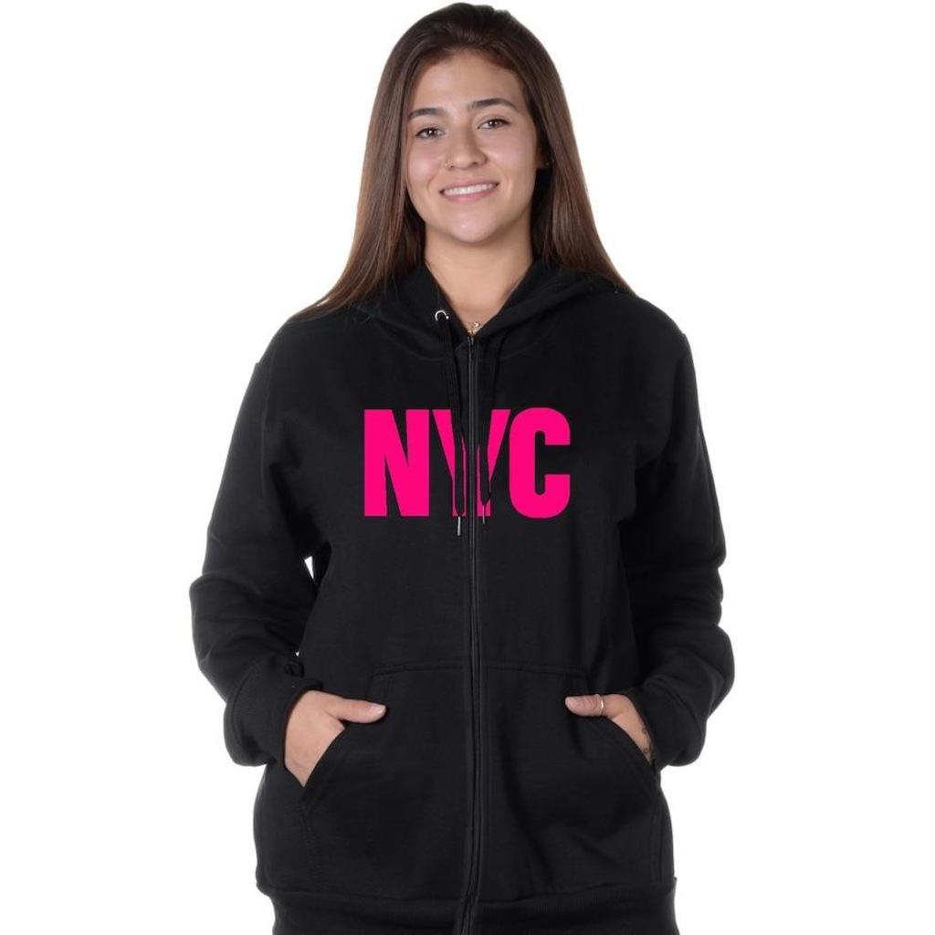 Blusão de Moletom Suffix New York City - Feminino - Foto 1