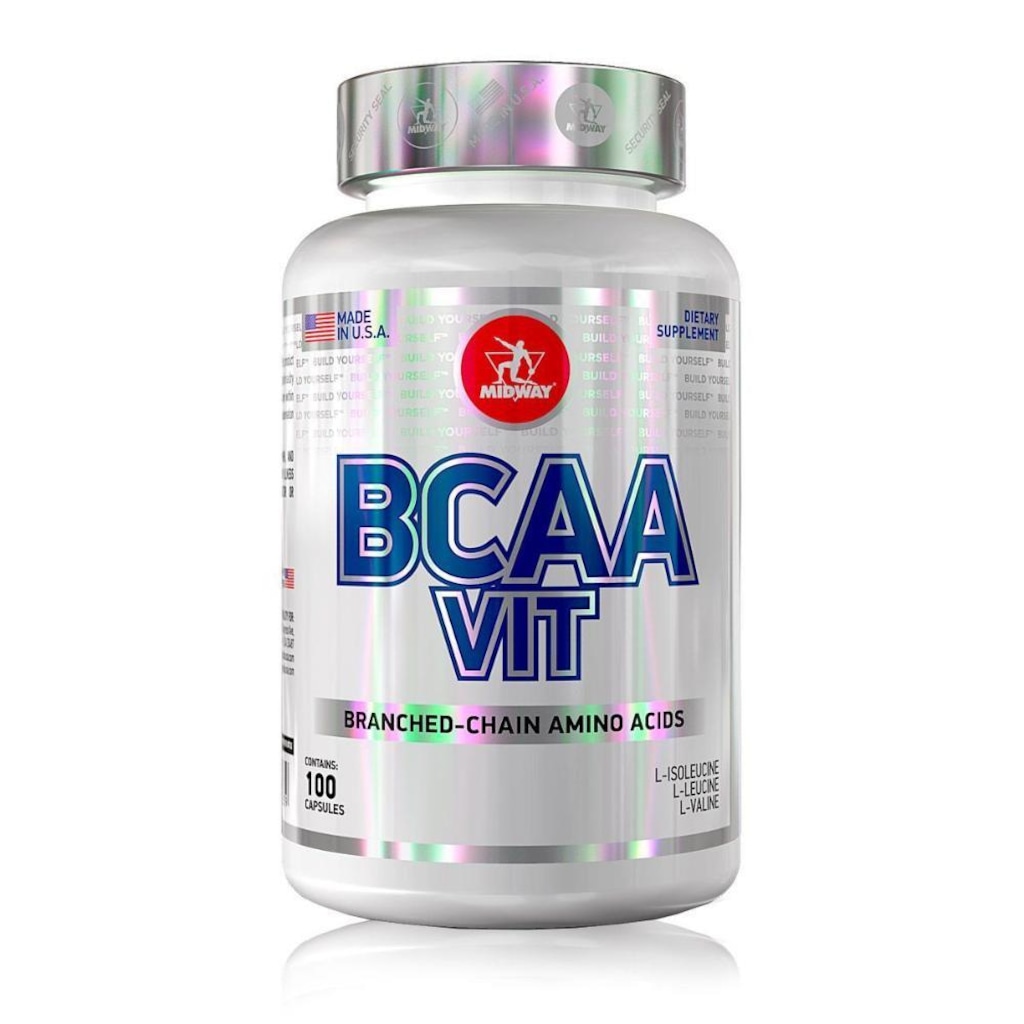 Bcaa Vit Midway - 100 cápsulas - Foto 1