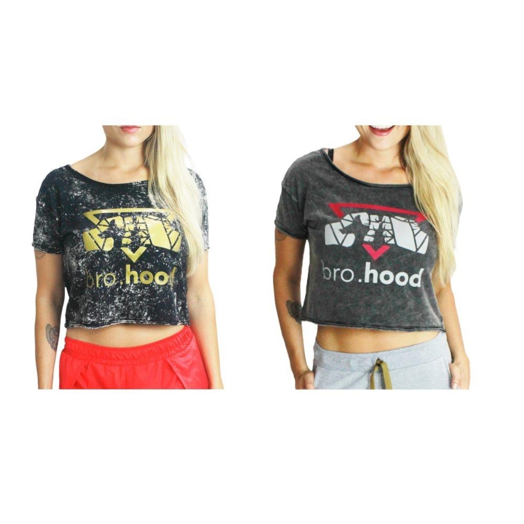 Cropped Oversize Brohood - 2 Unidades - Foto 1