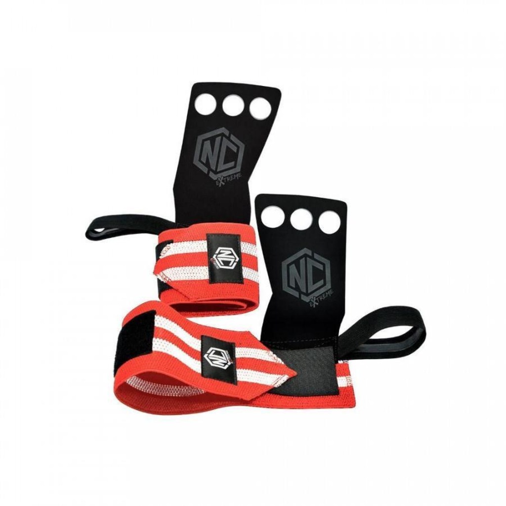 Luvas Grip Nc Extreme Munhequeira Pull Up