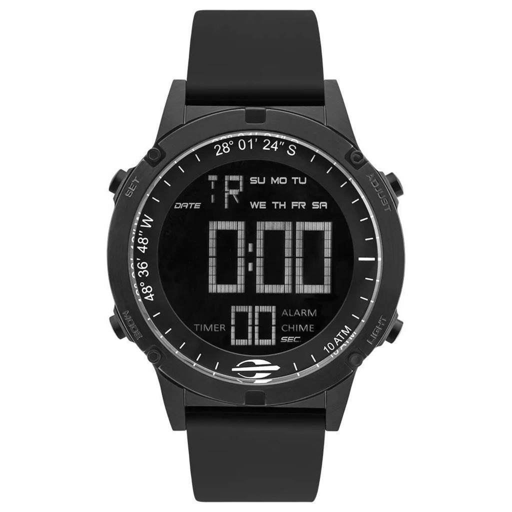 Relógio Mormaii Digital em Silicone MOW13901A/8P 46mm - Masculino - Foto 1