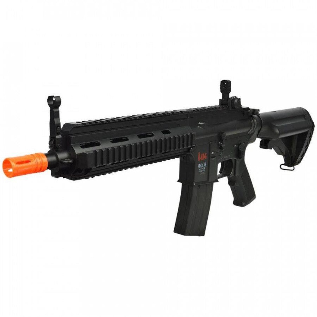 Rifle Airsoft Elétrico AEG HK 416 CQB Bivolt + Capa Super + BB