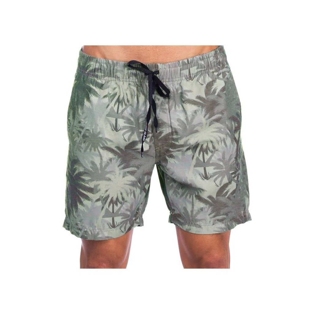 Bermuda Long Island Coqueiros Khaki - Masculina - Foto 1