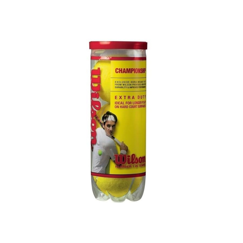 Bola de Tênis Wilson Champions - Tubo com 3 Bolas - Foto 1
