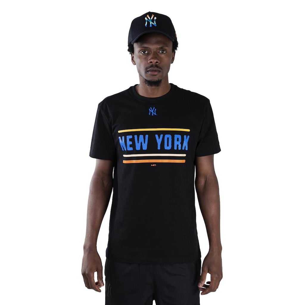 Camiseta New Era MLB New York Yankees Color Stripe City - Masculina - Foto 1