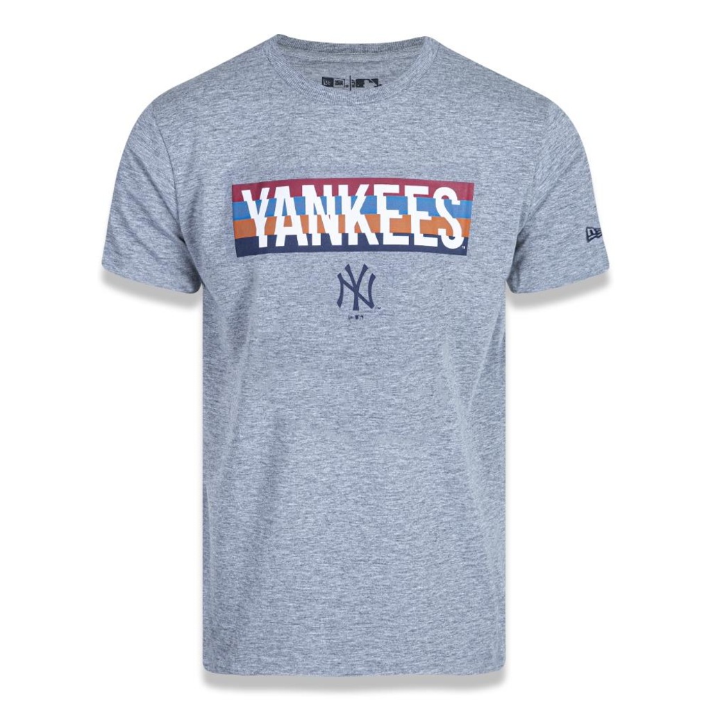 Camiseta New Era MLB New York Yankees Color Stripe Division Mescla - Masculina - Foto 1
