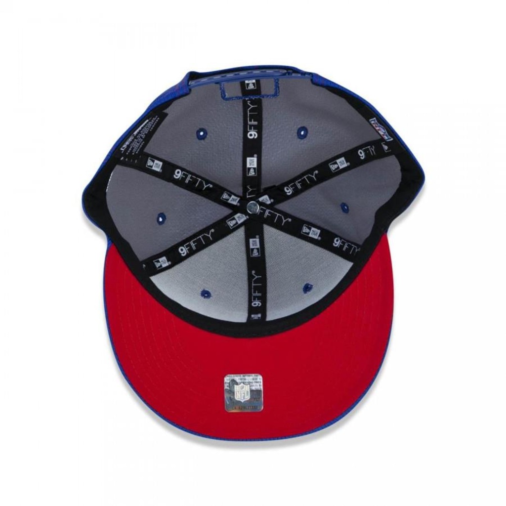 Boné Aba Reta New Era 9Fifty On-Field Coleção Sideline NFL New York Giants - Snapback - Adulto - Foto 4