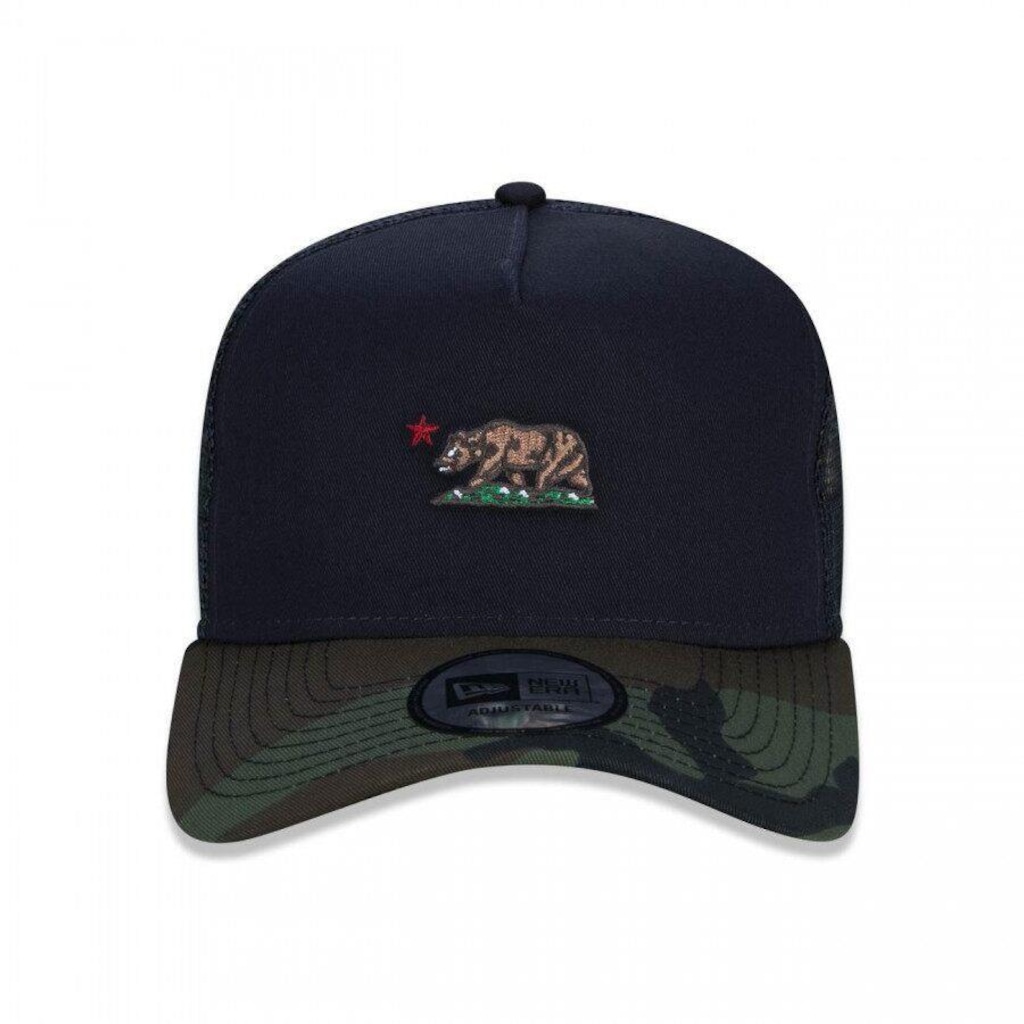 Boné Aba Curva New Era 9Forty A-Frame California Camuflado - Adulto - Foto 1