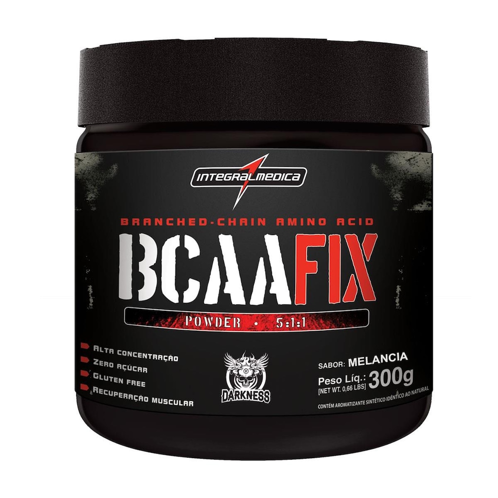 Bcaa IntegralMédica Fix Darkness Powder - Melancia - 300g - Foto 1
