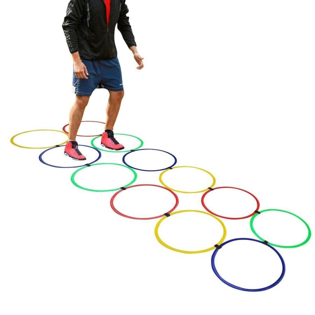 Kit de Argolas de Agilidade Yangfit Funcional com 12 unidades