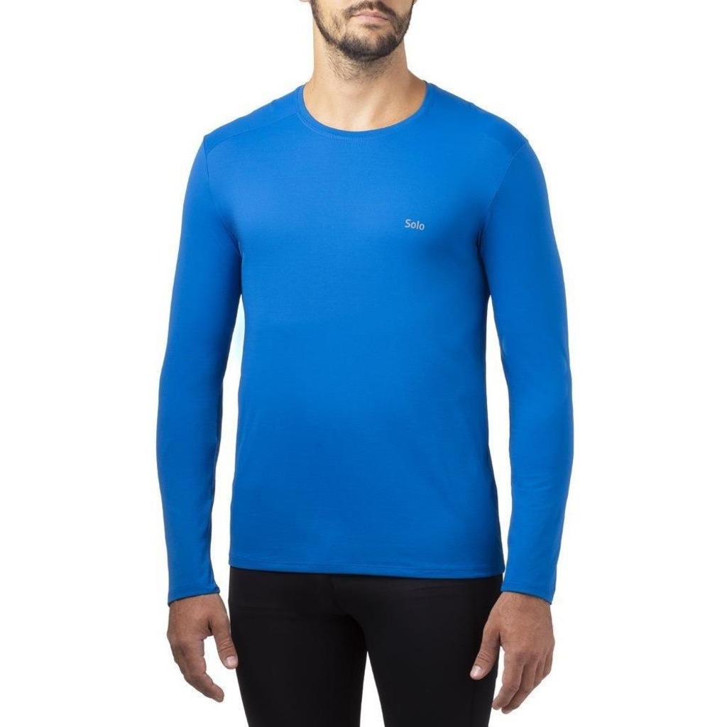 Camiseta com Proteção Solar Manga Longa Solo Ion UV - Masculina - Foto 1