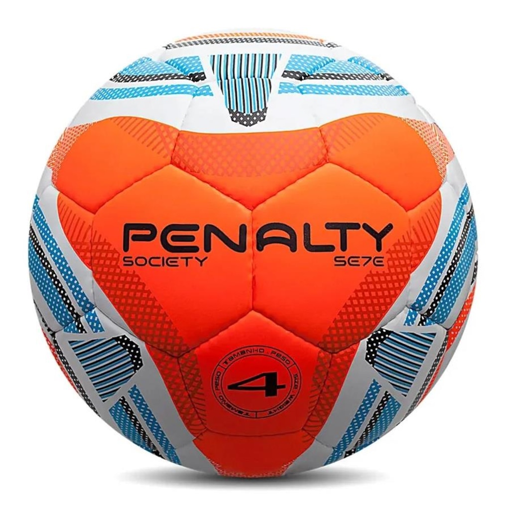 Bola de Futebol Society Penalty SE7E n4 IX com Costura - Infantil - Foto 1