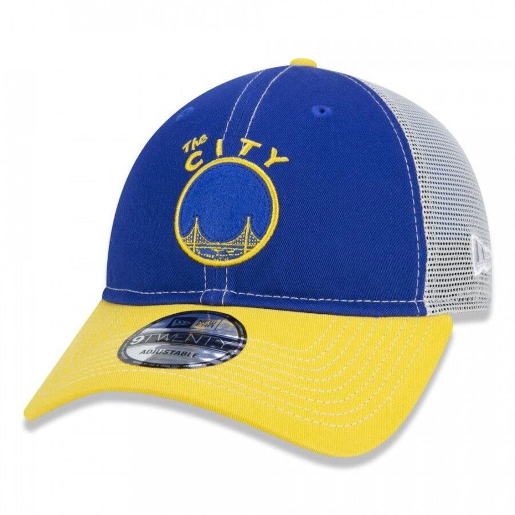 Boné Aba Curva New Era 9Twenty NBA Golden State Warriors - Snapback - Adulto - Foto 1