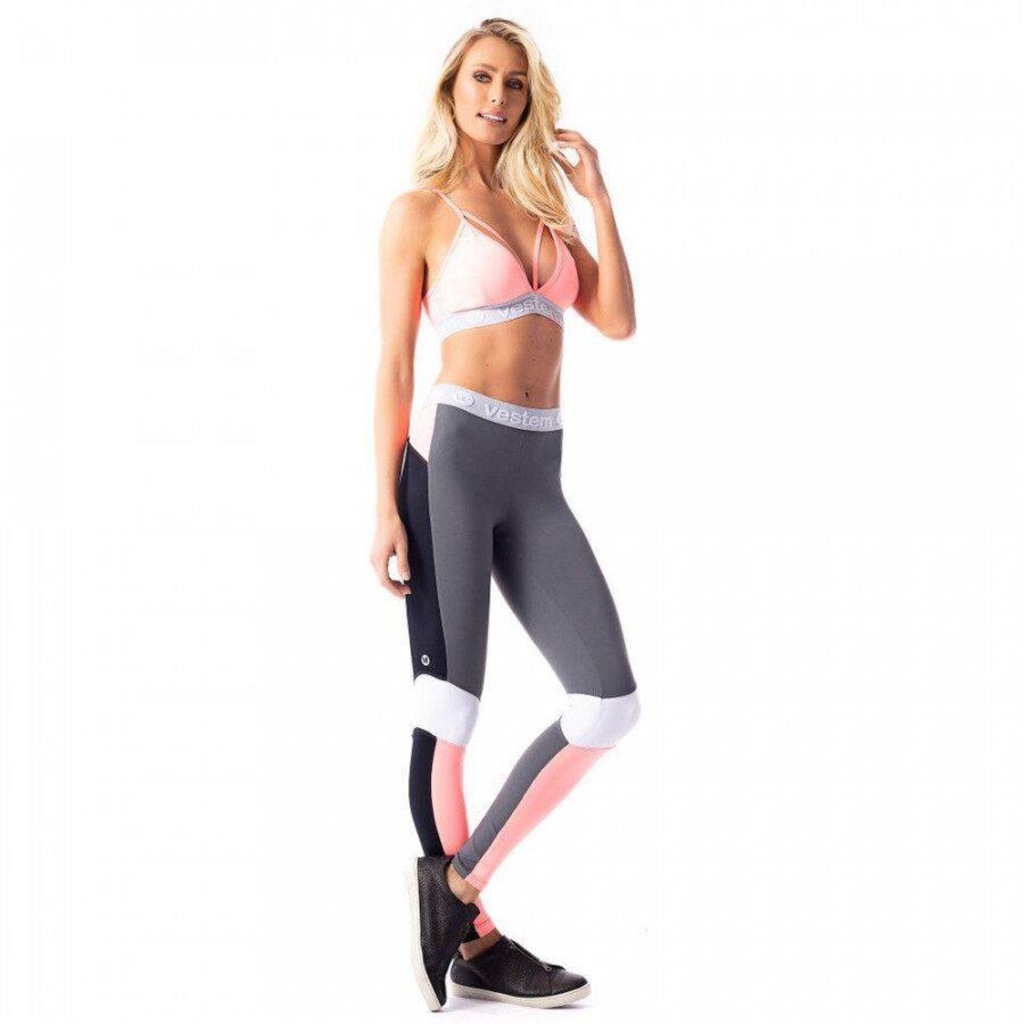 Calça Legging Fusô Vestem Turmalina Grafite - Feminina - Foto 3